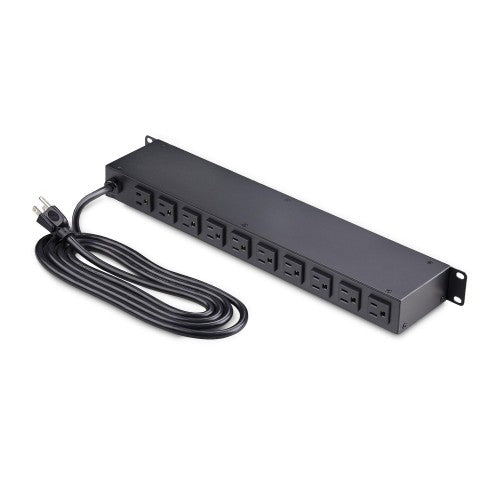 StarTech.com 12NM8-RACK-MOUNT-PDU power distribution unit (PDU) 12 AC outlet(s) 1U Black