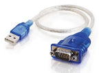 C2G Port Authority USB Serial DB9 Adapter Cable 18" serial cable Blue 18.1" (0.46 m) USB Type-A DB-9
