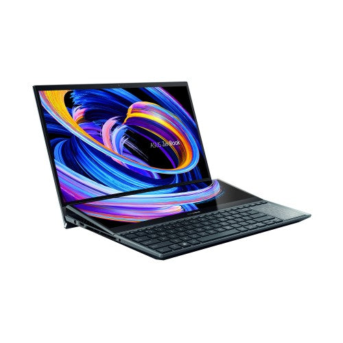 ASUS Zenbook Pro Duo 15 OLED UX582LR-XS74T laptop Intel® Core™ i7 i7-10870H 15.6" Touchscreen 4K Ultra HD 16 GB DDR4-SDRAM 1 TB SSD NVIDIA GeForce RTX 3070 Wi-Fi 6 (802.11ax) Windows 10 Pro Blue