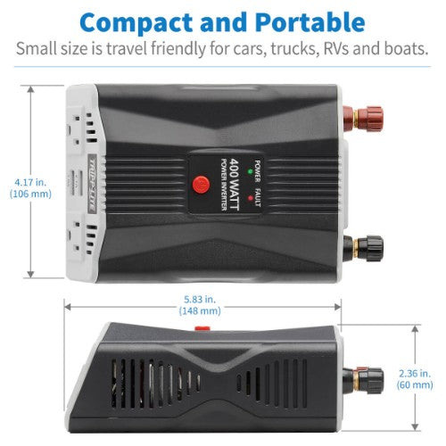Tripp Lite PV400USB power adapter/inverter Auto 400 W Silver