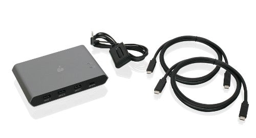 iogear GUS4C2 interface hub USB 3.2 Gen 1 (3.1 Gen 1) Type-C 10000 Mbit/s Black,Grey