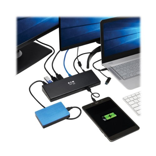Tripp Lite U442-DOCK21-B laptop dock/port replicator Wired USB 3.2 Gen 1 (3.1 Gen 1) Type-C Black