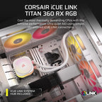 Corsair iCUE LINK TITAN RX RGB Processor All-in-one liquid cooler 4.72" (12 cm) White 1 pc(s)