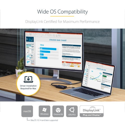 StarTech.com USB32HD4K USB graphics adapter 3840 x 2160 pixels Black