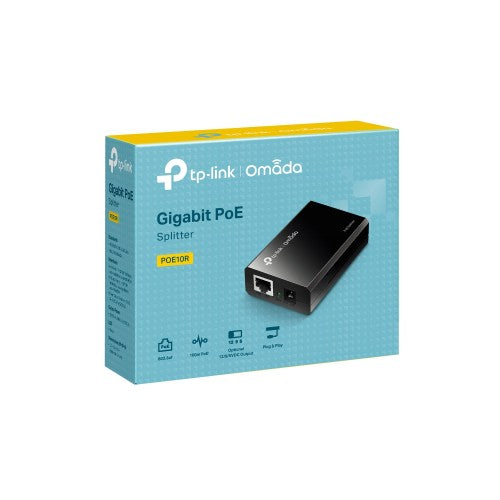 TP-Link Omada POE10R network splitter Power over Ethernet (PoE) Black