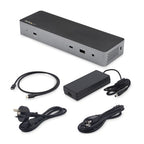 StarTech.com TB3CDK2DH laptop dock/port replicator Wired Thunderbolt 3 Black, Silver