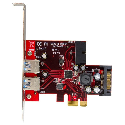 StarTech.com PEXUSB3S2EI interface cards/adapter Internal SATA, USB 3.2 Gen 1 (3.1 Gen 1)