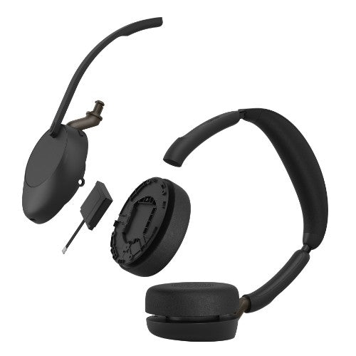 Jabra Evolve3 65 Headset Wireless Head-band Office/Call center USB Type-A Bluetooth Black