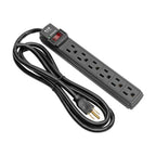 Tripp Lite TLP6B surge protector Black 6 AC outlet(s) 120 V 72" (1.83 m)