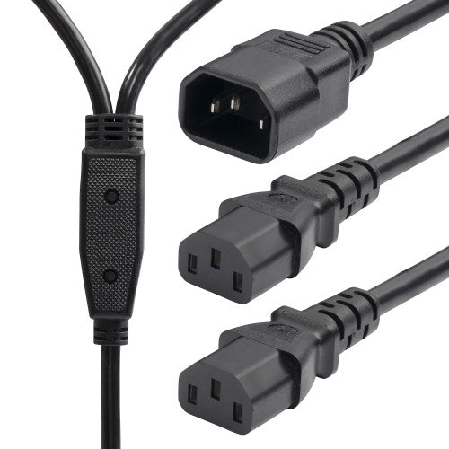 StarTech.com 8723-8600-POWER-CORD power cable Black 70.9" (1.8 m) C14 coupler 2 x C13 coupler