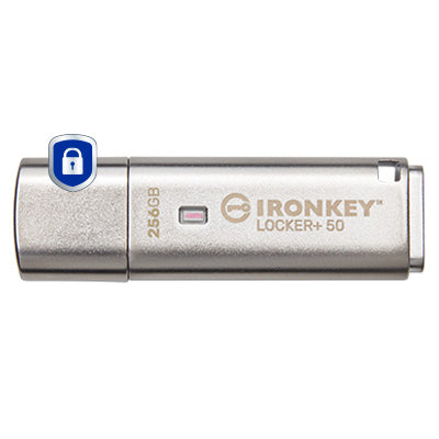 Kingston Technology IronKey Locker+ 50 USB flash drive 256 GB USB Type-A 3.2 Gen 1 (3.1 Gen 1) Silver