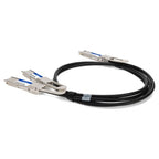 AddOn Networks DAC-Q56DD-2Q56-2M-AO InfiniBand/fibre optic cable 78.7" (2 m) QSFP-DD 2xQSFP56 Black, Silver