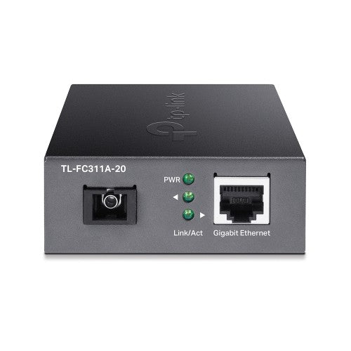 TP-Link TL-FC311A-20 network media converter 1000 Mbit/s Single-mode Black