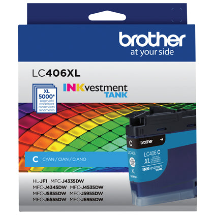 Brother LC406XLCS ink cartridge 1 pc(s) Original High (XL) Yield Cyan