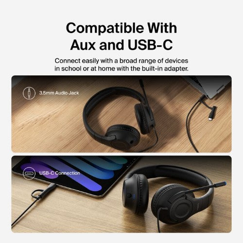 Belkin SoundForm Inspire Headset Wired Head-band USB Type-C Black