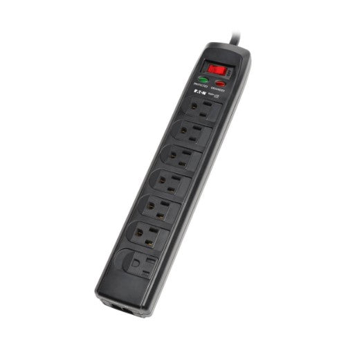 Tripp Lite TLP706TELC surge protector Black 7 AC outlet(s) 120 V 70.9" (1.8 m)