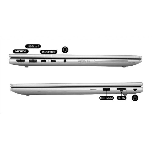 HP EliteBook 6 G1a AI PC Wolf Pro Security Edition AMD Ryzen™ 5 230 Laptop 14" WUXGA 16 GB DDR5-SDRAM 512 GB SSD Wi-Fi 7 (802.11be) Windows 11 Pro Silver