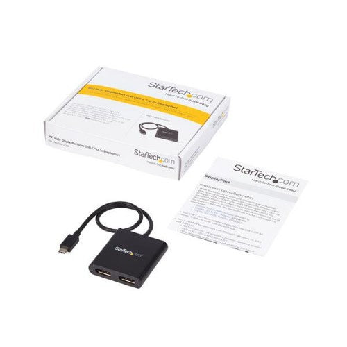 StarTech.com MSTCDP122DP USB graphics adapter 3840 x 2160 pixels Black