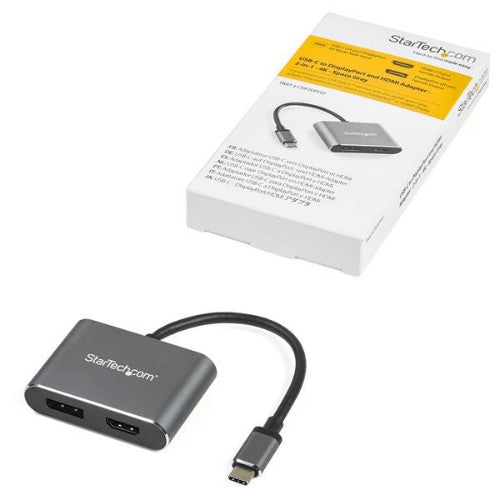 StarTech.com CDP2DPHD USB graphics adapter 3840 x 2160 pixels Black, Gray