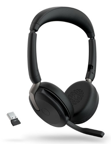 Jabra Evolve2 65 Flex Headset Wireless Head-band Office/Call center USB Type-A Bluetooth Charging stand