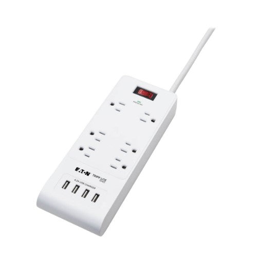 Tripp Lite TLP64USBRA15 surge protector White 6 AC outlet(s) 110 - 125 V 179.9" (4.57 m)