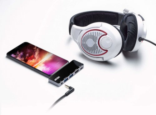 ATEN UH3238 laptop dock/port replicator Docking USB 3.2 Gen 1 (3.1 Gen 1) Type-C Black, Silver