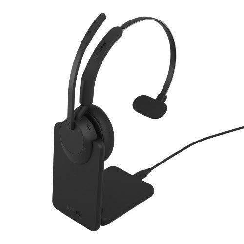 Jabra Evolve3 45 Headset Wireless Head-band Office/Call center USB Type-C Bluetooth Black