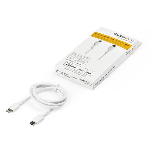 StarTech.com RUSBCLTMM1MW mobile phone cable White 39.4" (1 m) USB C Lightning
