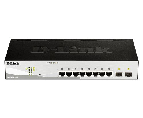 D-Link DGS-1210-10 network switch Managed L2 Gigabit Ethernet (10/100/1000) 1U Black, Gray