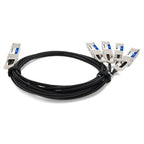 AddOn Networks CAB-D-4Q-400G-2-5M-AO InfiniBand/fibre optic cable 98.4" (2.5 m) QSFP-DD 4xQSFP56 Black, Silver