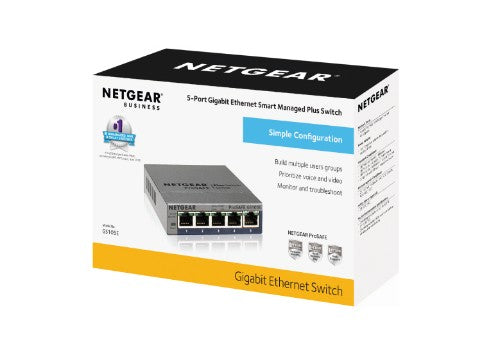 NETGEAR GS105E Managed L2/L3 Gigabit Ethernet (10/100/1000) Gray