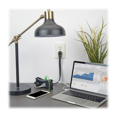 Tripp Lite TRAVELER3USB surge protector Black 3 AC outlet(s) 120 V 11.8" (0.3 m)