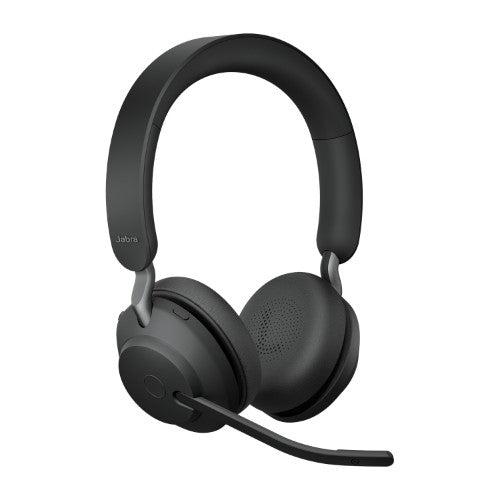 Jabra Evolve2 65 UC Stereo Std Headset Wireless Head-band Office/Call center USB Type-C Bluetooth Charging stand Black