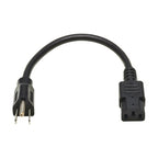 Tripp Lite P006-001 power cable Black 11.8" (0.3 m) NEMA 5-15P C13 coupler