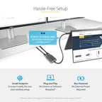 StarTech.com MST14CD122HD USB graphics adapter 3840 x 2160 pixels Black, Gray