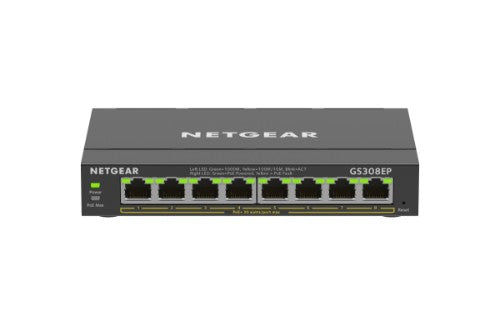 NETGEAR GS308EP Managed L2/L3 Gigabit Ethernet (10/100/1000) Power over Ethernet (PoE) Black