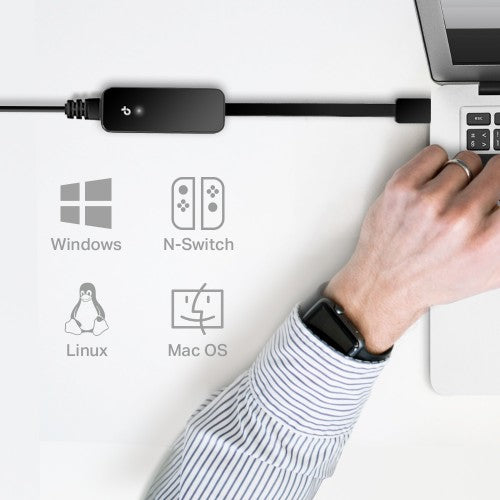 TP-Link UE306 laptop dock/port replicator Black