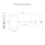 StarTech.com 5G2A2CPDB-USB-C-HUB interface hub USB 3.2 Gen 1 (3.1 Gen 1) Type-C 5000 Mbit/s Gray