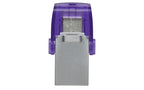 Kingston Technology DataTraveler microDuo 3C USB flash drive 256 GB USB Type-A / USB Type-C 3.2 Gen 1 (3.1 Gen 1) Stainless steel, Purple