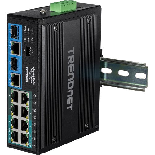Trendnet TI-BG104 network switch Unmanaged Gigabit Ethernet (10/100/1000) Power over Ethernet (PoE) Black
