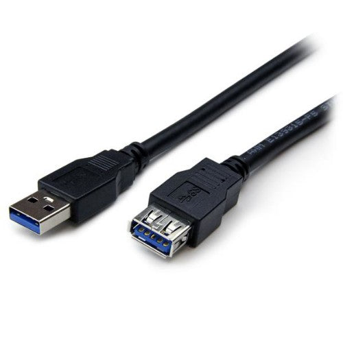 StarTech.com USB3SEXT2MBK USB cable USB 3.2 Gen 1 (3.1 Gen 1) 78.7" (2 m) USB A Black