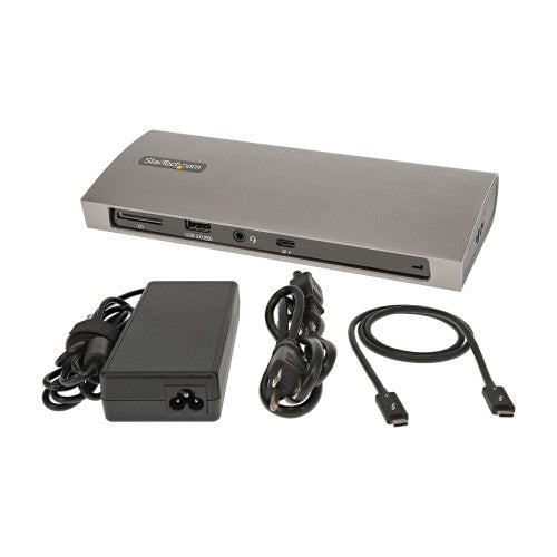 StarTech.com TB4CDOCK laptop dock/port replicator Wired Thunderbolt 4 Black, Gray