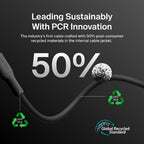 Belkin CAB021FQ1MBK USB cable 39.4" (1 m) USB A USB C Black