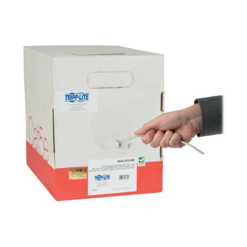 Tripp Lite N024-01K-WH networking cable White 12000" (304.8 m) Cat5e U/UTP (UTP)