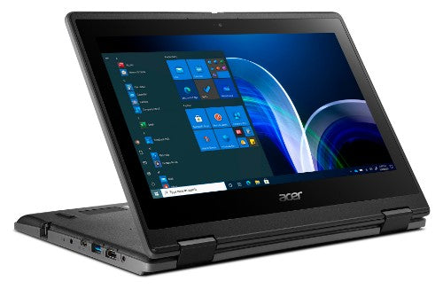 Acer TravelMate TMB311R-32-C31R Hybrid (2-in-1) 11.6" Touchscreen HD Intel® Celeron® N N5100 4 GB DDR4-SDRAM 128 GB Flash Wi-Fi 6 (802.11ax) Windows 10 Pro Black