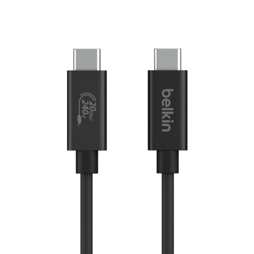 Belkin INZ004TT1.2MBK USB cable USB4 Gen 2x2 47.2" (1.2 m) USB C Black