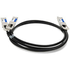 AddOn Networks CAB-D-2Q-400G2-5M-AO InfiniBand/fibre optic cable 98.4" (2.5 m) QSFP-DD 2x QSFP56 Black, Metallic