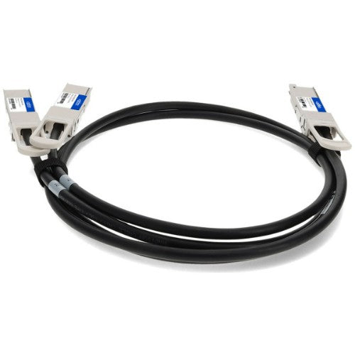 AddOn Networks CAB-D-2Q-400G-2M-AO InfiniBand/fibre optic cable 78.7" (2 m) QSFP-DD 2x QSFP56 Black, Metallic