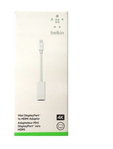 Belkin F2CD078DSAPL video cable adapter Mini DisplayPort HDMI Type A (Standard) White