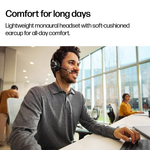 HP Poly Mission 615 Monaural USB Wired Headset